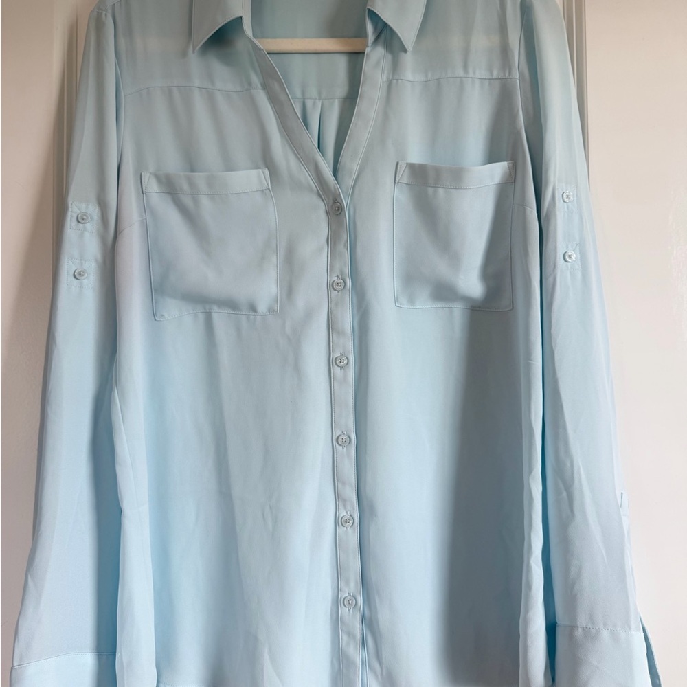 Express Light Blue Portofino Shirt